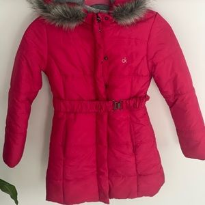 Calvin Klein girls jacket,size S(7).Pink color,wear like new.